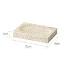 elegant travertine bathroom accessory set
