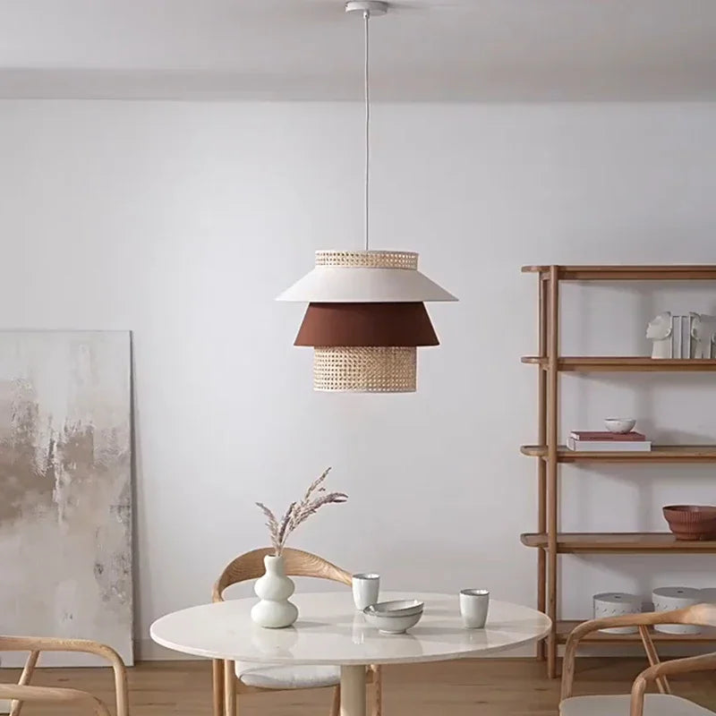 Nordic retro handcrafted hemp rope pendant light for interior decor