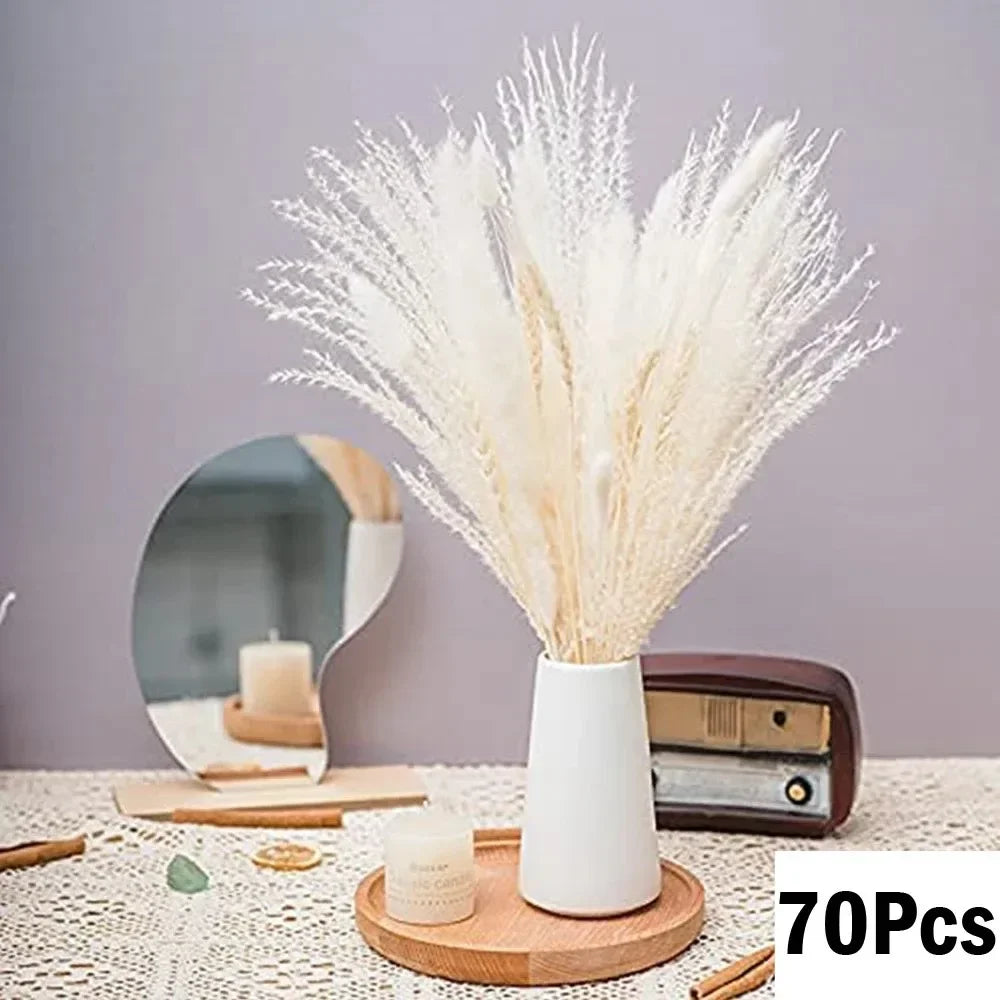 Set of 100 pampas grass bouquets for boho wedding decoration - vue 10 sur 13