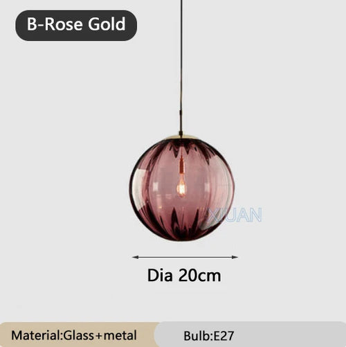 Colourful glass chandelier for restaurant - vue 20 sur 25