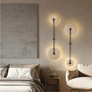 Japanese yellow travertine LED wall light for hotel and home decor