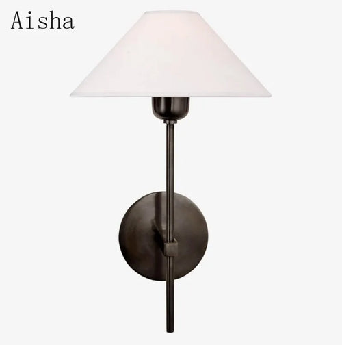 Designer fabric wall light for modern indoor lighting - vue 4 sur 8