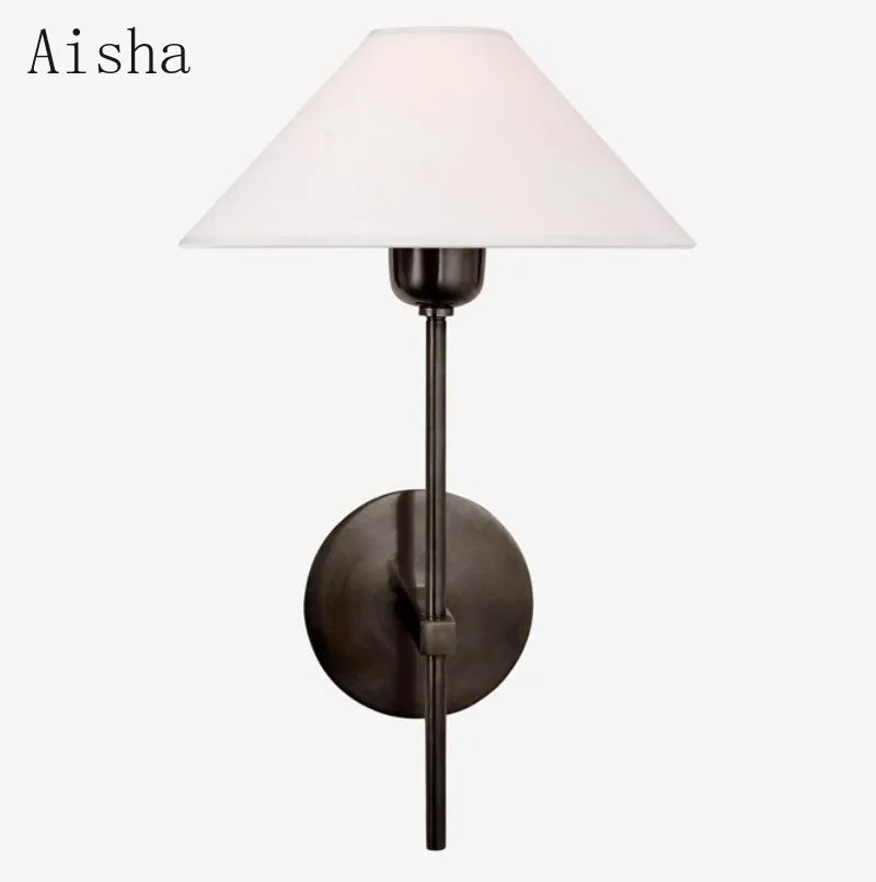 Designer fabric wall light for modern indoor lighting - vue 4 sur 8