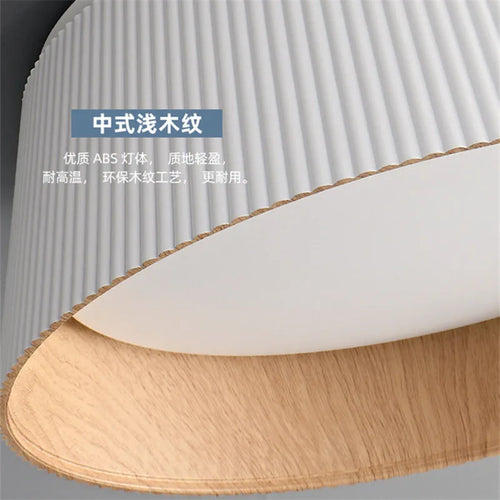 Round wood ceiling light wabi sabi minimalist design for interiors - vue 6 sur 10