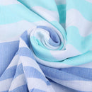 Lightweight Turkish cotton striped beach towel with tassels