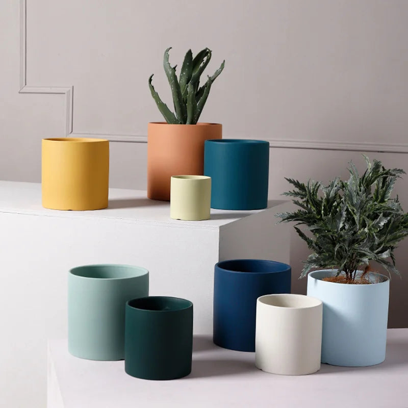Nordic ceramic flower pot for decorative succulent plants