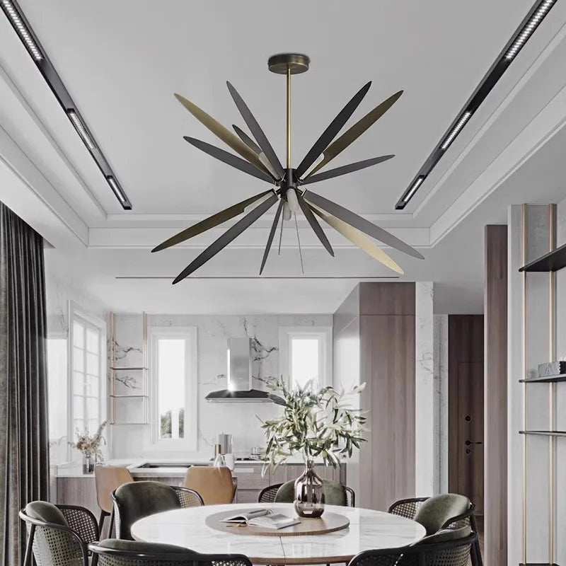 Decorative suspended LED chandelier for modern indoor lighting - vue 4 sur 7