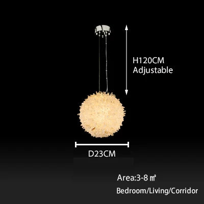 Modern natural crystal chandelier for elegant interior decor