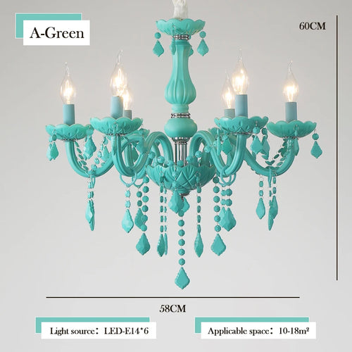 Crystal chandelier for a little girl's bedroom - vue 9 sur 12