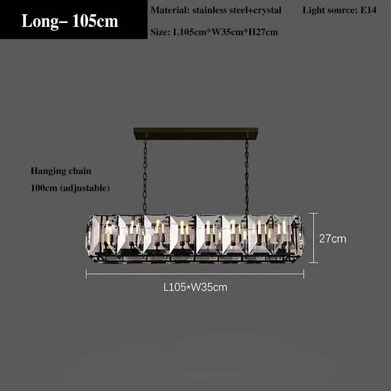 Modern luxury crystal chandelier pendant light