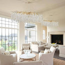Luxury crystal chandelier with LED branches for modern interiors