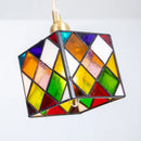Tiffany style cube stained glass ceiling light indoor decor