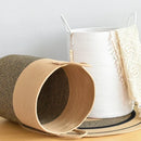 large woven laundry basket with cotton handles foldable