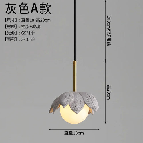 modern resin pendant light for elegant interior decoration - vue 18 sur 22