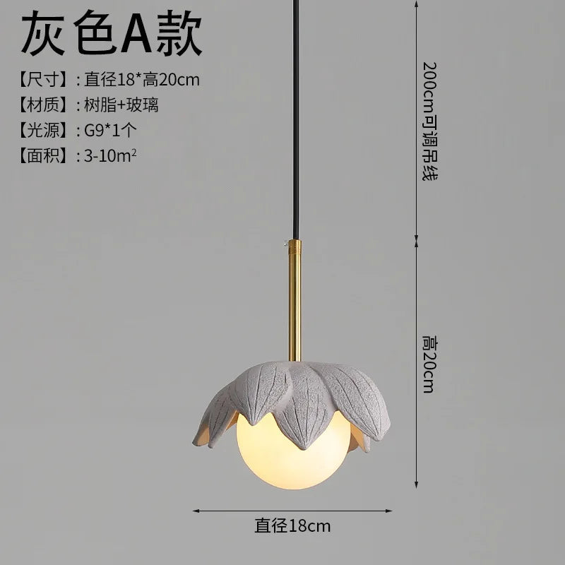 modern resin pendant light for elegant interior decoration - vue 17 sur 22