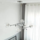 Clear glass Bauhaus style chandelier for hotel