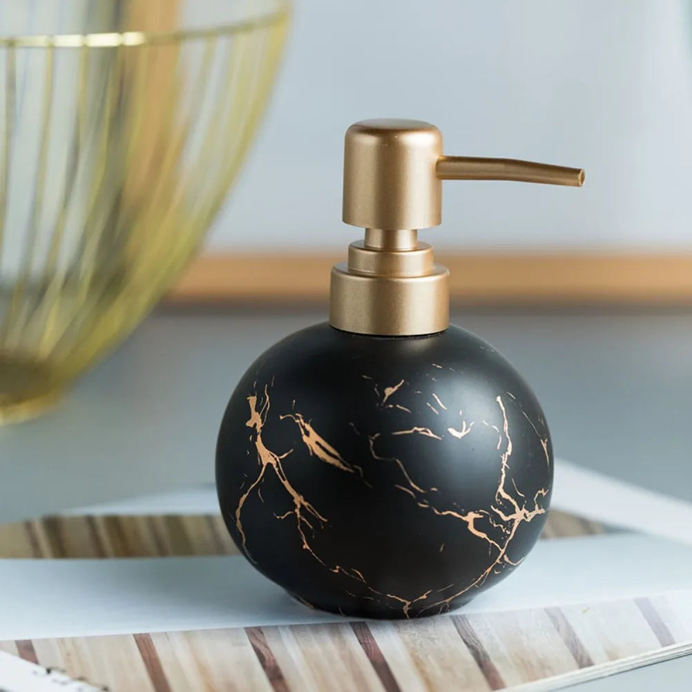 Modern ceramic soap dispenser for bathroom - vue 10 sur 11