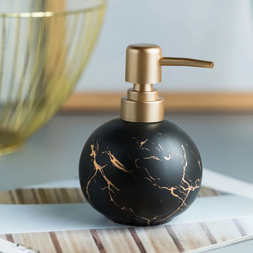 Modern ceramic soap dispenser for bathroom - vue 10 sur 11