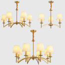Retro fabric chandelier for country style interior décor