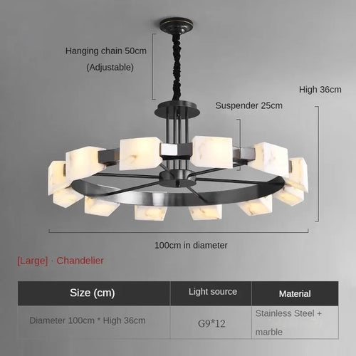 Modern Spanish marble pendant light for elegant interiors - vue 11 sur 10