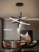 Modern round LED chandeliers for living room, dining room, kitchen island – pendant light fixture, home decor indoor lighting