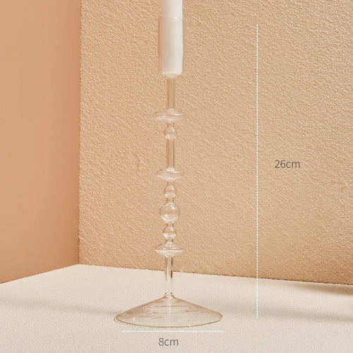 Clear glass candleholder modern nordic home decor