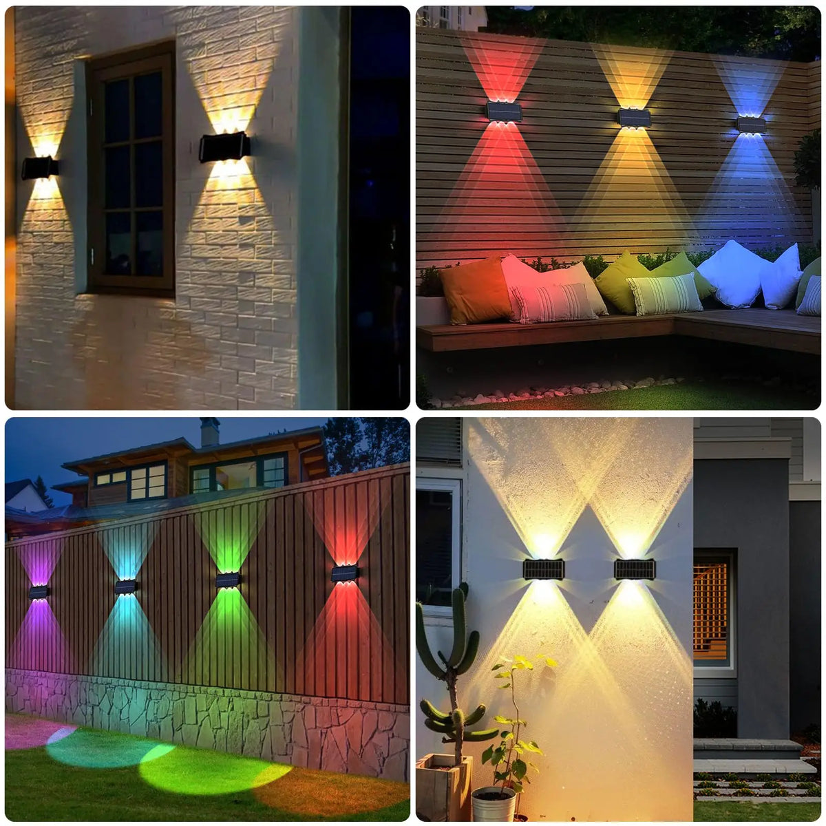 Waterproof solar wall light for decorative outdoor lighting - vue 6 sur 11