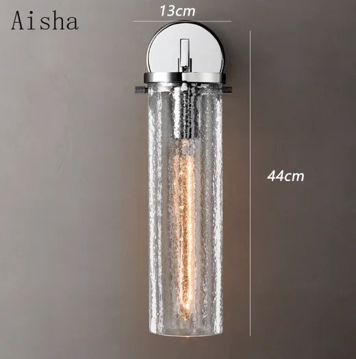 Retro glass wall light for elegant interior decoration - vue 5 sur 11