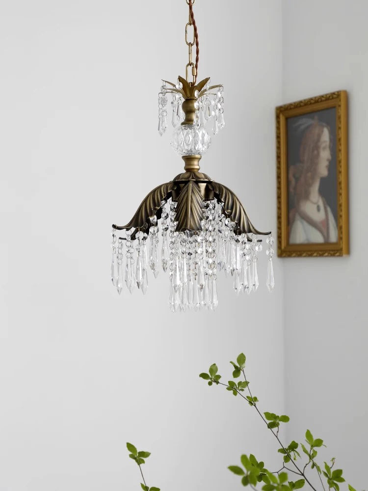 Vintage crystal chandelier for restaurant and hallway decor