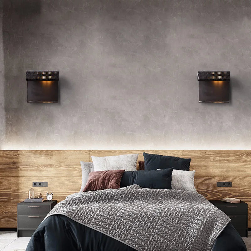Modern minimalist brushed brass LED wall light