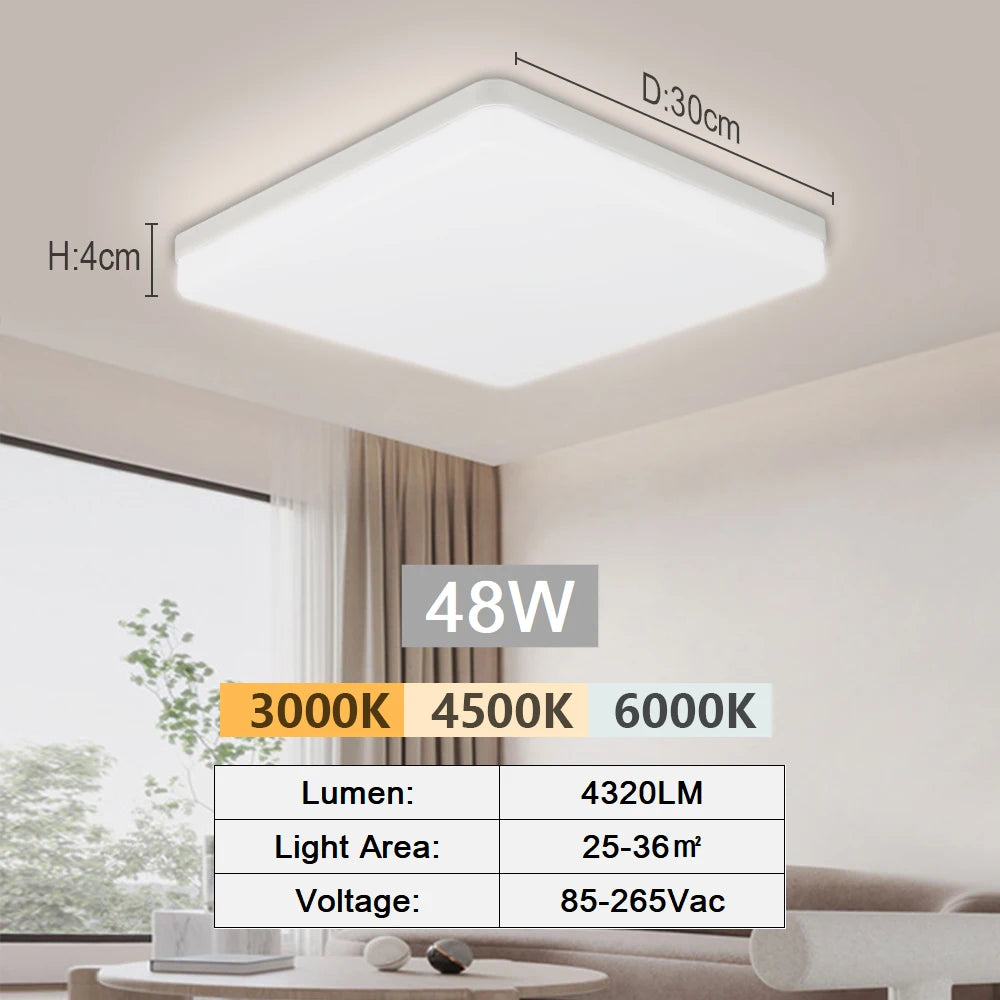 Tuya smart LED ceiling light with app and voice control, Alexa and Google compatible, remote control for living room and bedroom - vue 22 sur 22