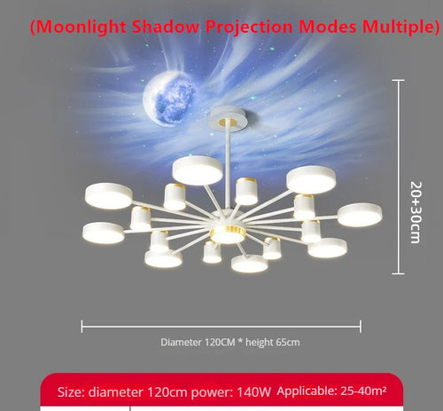Luxury crystal aurora borealis LED chandelier ceiling pendant - vue 16 sur 16