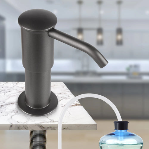kitchen soap dispenser with built-in extension tube - vue 2 sur 9