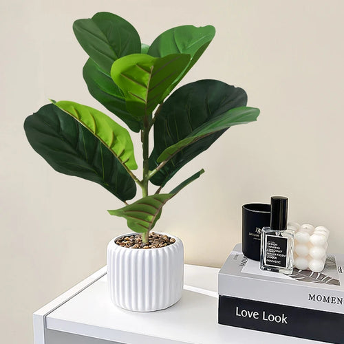 Artificial ficus plant with banyan leaves for garden or office decoration - vue 2 sur 6