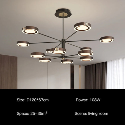 Modern LED pendant light with elegant minimalist design for interiors - vue 12 sur 18