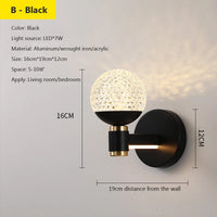 Luxury modern LED wall light with warm decorative design