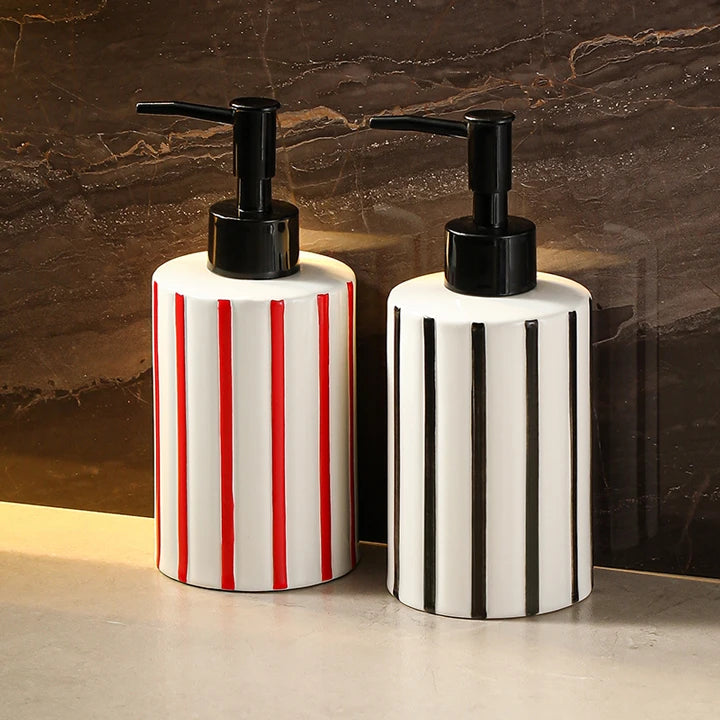 ceramic bottle for hand washing, shower gel and lotion