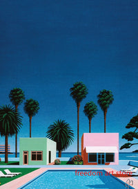 Vintage Japanese 80s art posters by Hiroshi Nagai
