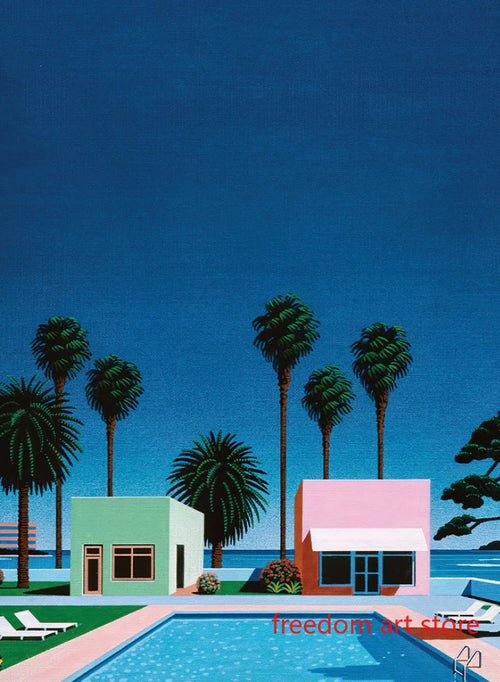 Vintage Japanese 80s art posters by Hiroshi Nagai