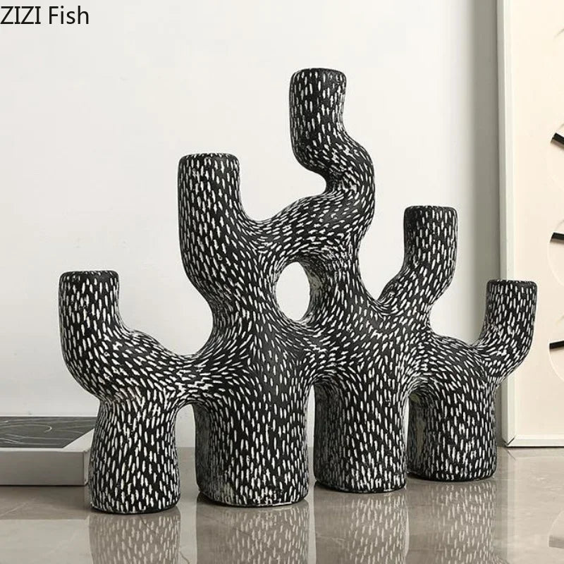 abstract alien coral candle holder for craft decoration - vue 5 sur 8