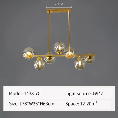 Luxury modern design glass LED chandelier