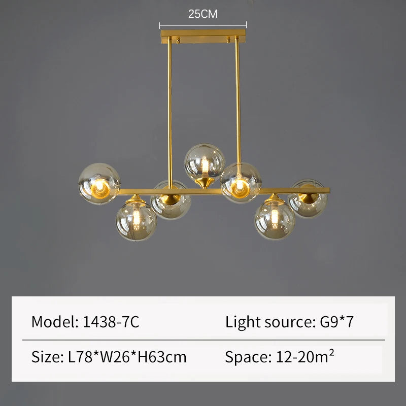 Luxury modern design glass LED chandelier