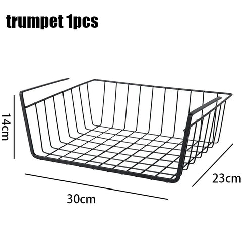 metal hanging storage basket for workspace and storage - vue 17 sur 18