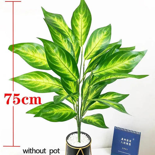 Large artificial tropical plant with leaves for indoor decoration - vue 5 sur 13