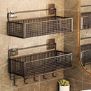 space-saving metal wall-mounted storage basket for accessories