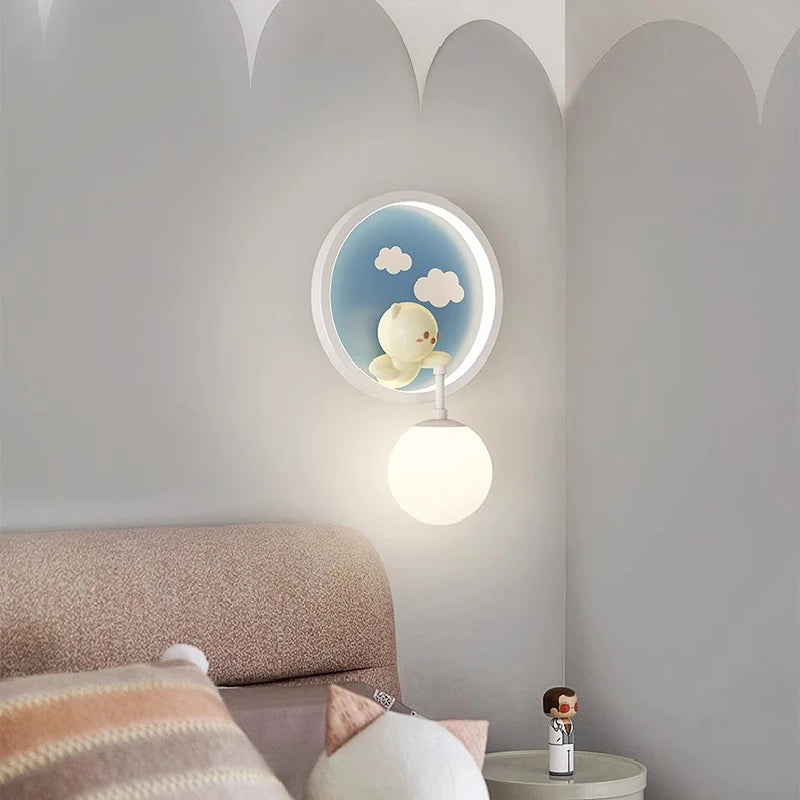 cute rabbit wall light for modern children's room - vue 3 sur 8