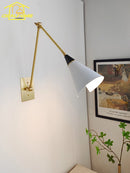 Luxury medieval-style black and gold brass wall light contemporary design