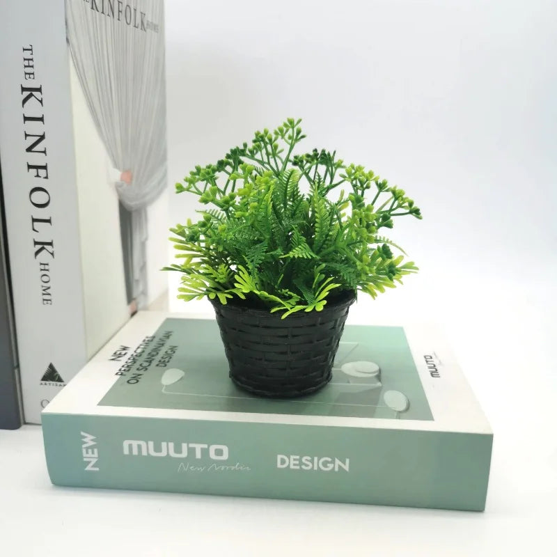 Mini artificial potted plant for decoration and festive events - vue 8 sur 11