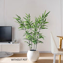 Set of 4 artificial bamboo branches for festive indoor decoration