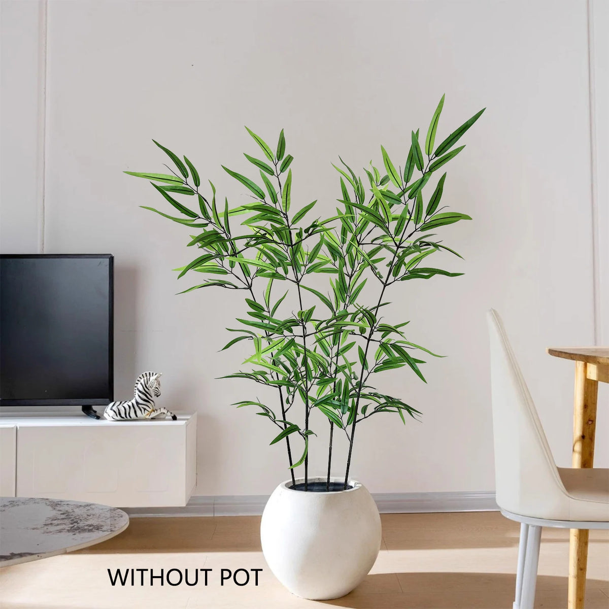 Set of 4 artificial bamboo branches for festive indoor decoration - vue 4 sur 10